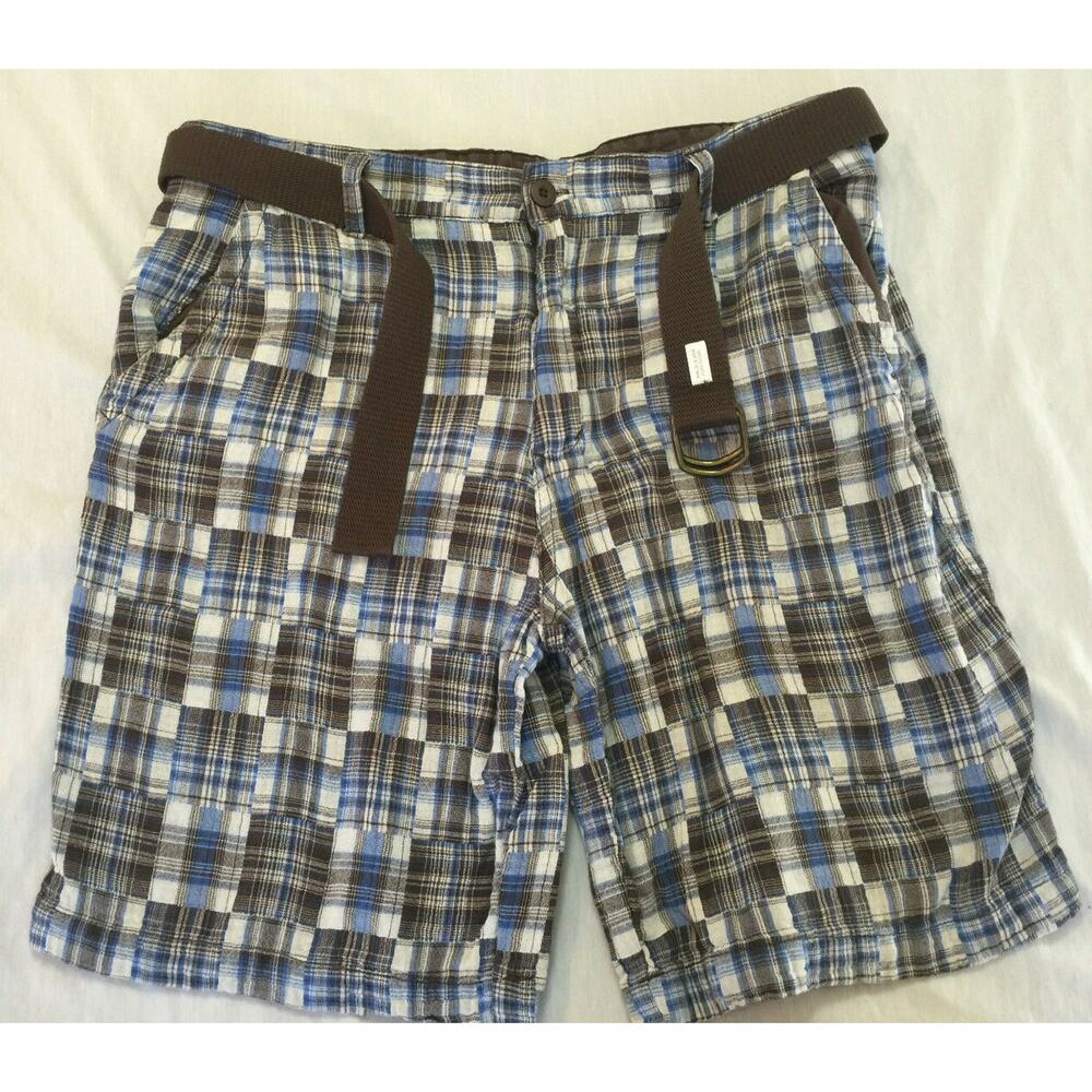 🫐 ALPINE DESIGN MENS COTTON BELTED SHORTS SIZE 40 🫐